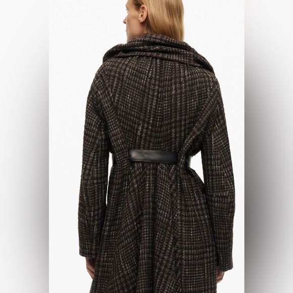 Zara Limited Edition Balloon Collar Long Coat - Sz M/L NWT - Picture 4 of 15